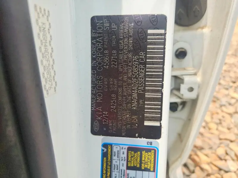 2015 KIA OPTIMA HYBRID  