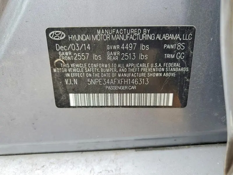 2015 HYUNDAI SONATA LIMITED  