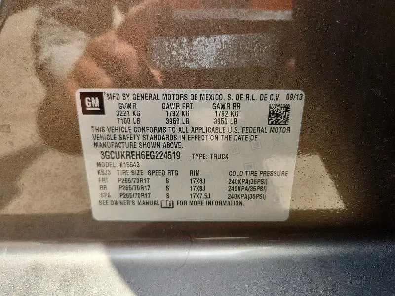 2014 CHEVROLET SILVERADO K1500 LT  