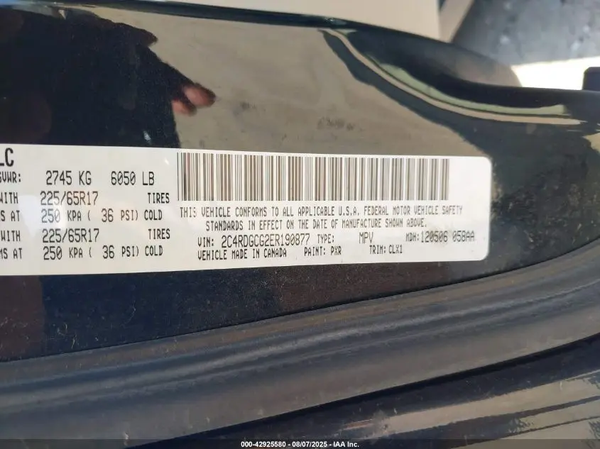 2014 DODGE GRAND CARAVAN SXT 30TH ANNIVERSARY