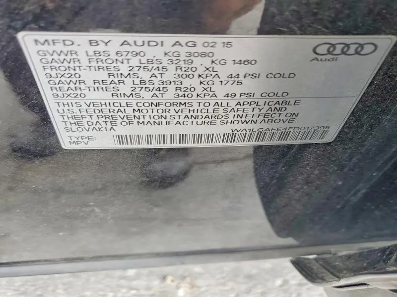 2015 AUDI Q7 PREMIUM PLUS  