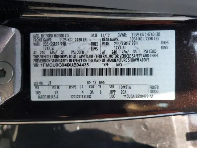 2013 FORD ESCAPE SE