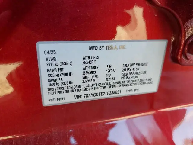 2026 TESLA MODEL Y   