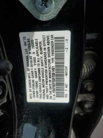 2015 HONDA CIVIC LX  