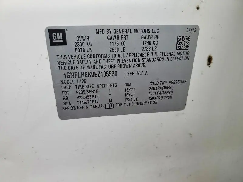 2014 CHEVROLET EQUINOX LTZ  