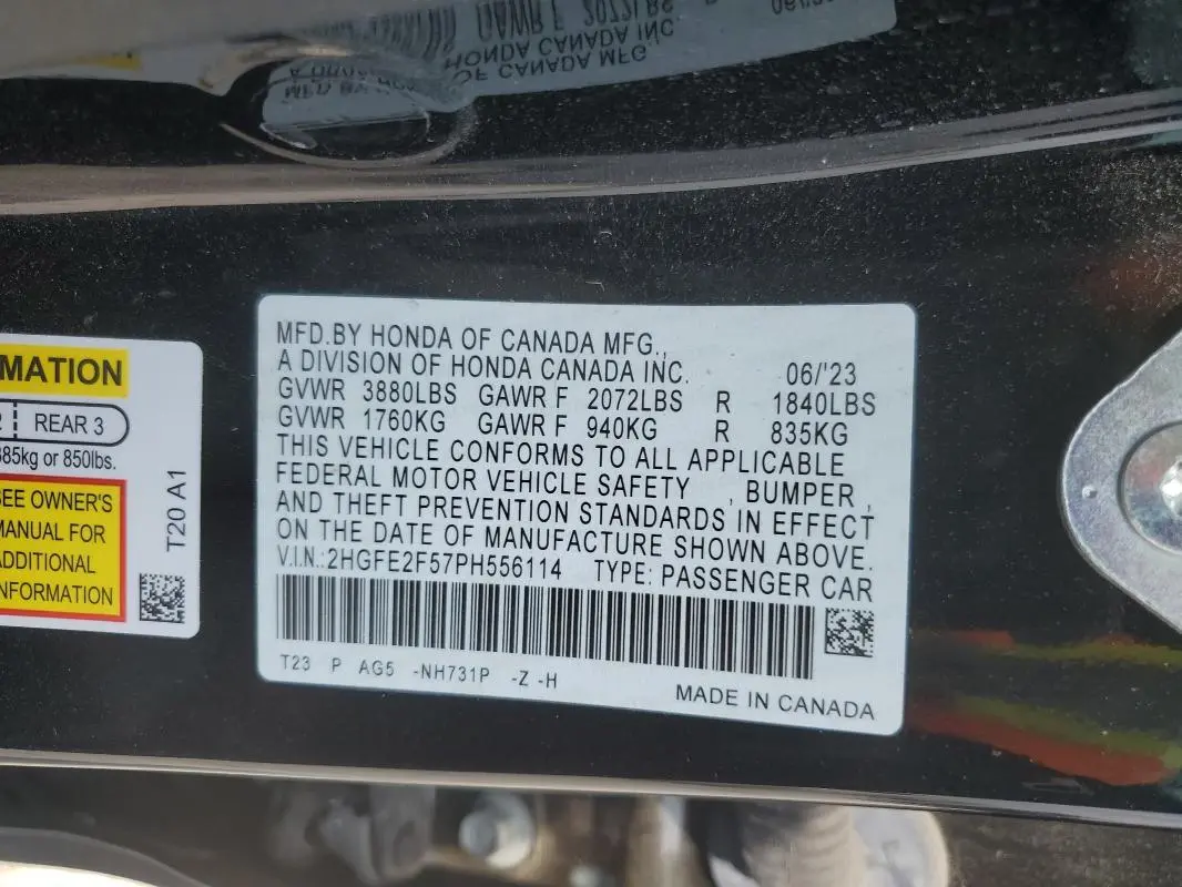 2023 HONDA CIVIC SPORT  