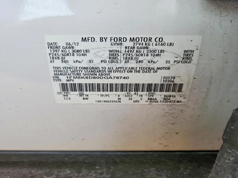 2013 FORD EXPLORER XLT  