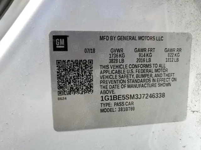 2018 CHEVROLET CRUZE LT