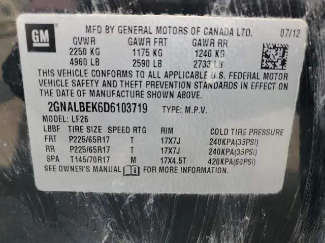 2013 CHEVROLET EQUINOX LS  