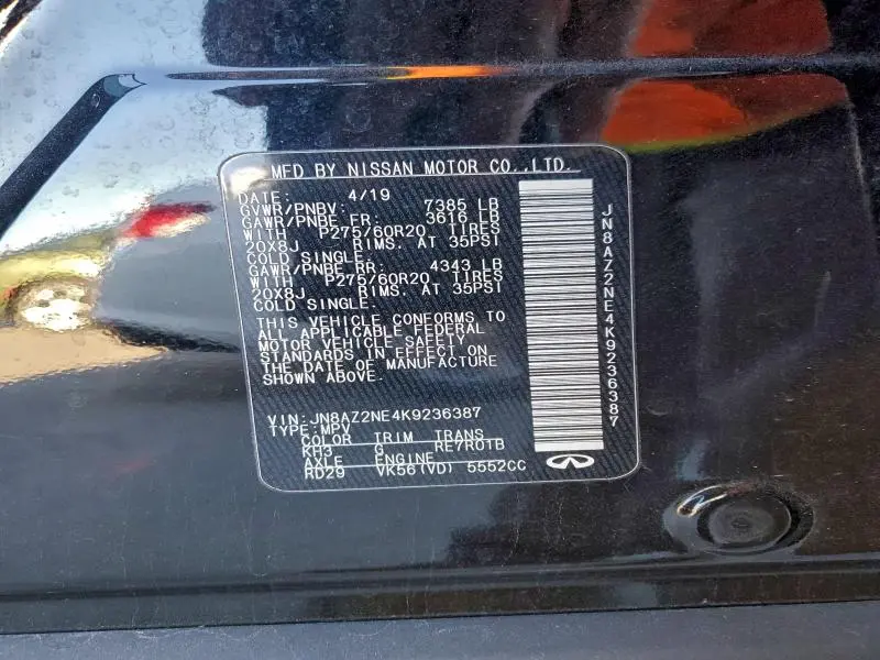 2019 INFINITI QX80 LUXE  