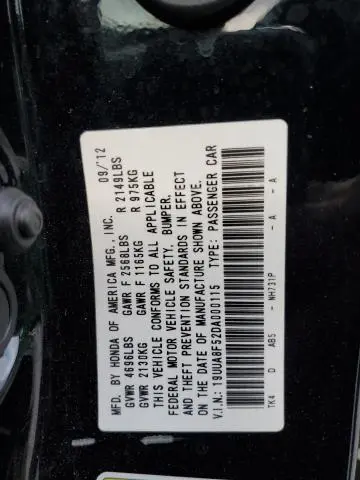 2013 ACURA TL TECH  
