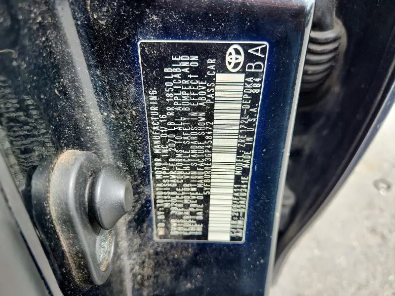 2016 TOYOTA COROLLA L  