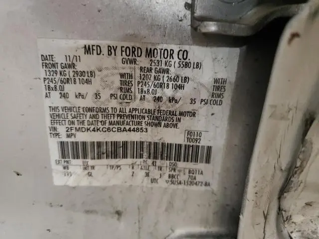 2012 FORD EDGE LIMITED  