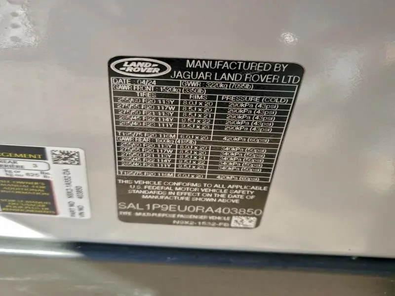 2024 LAND ROVER RANGE ROVER SPORT SE  