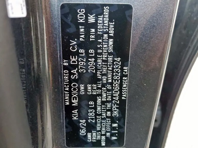 2024 KIA FORTE LX  