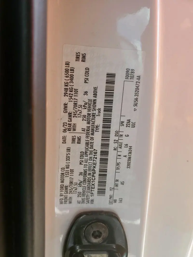 2023 FORD F150 SUPER CAB  