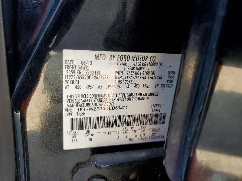 2013 FORD F250 SUPER DUTY  
