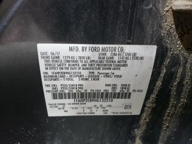 2017 FORD TAURUS SEL