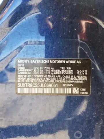 2018 BMW X3 XDRIVE30I  