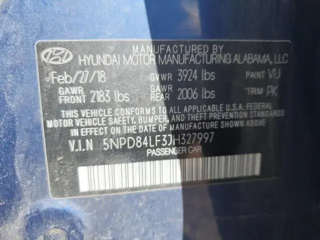 2018 HYUNDAI ELANTRA SEL