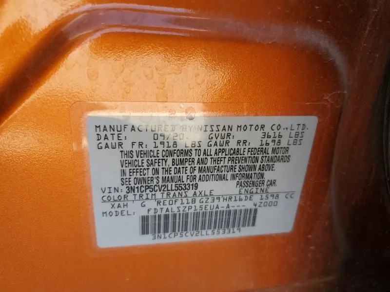 2020 NISSAN KICKS SV  