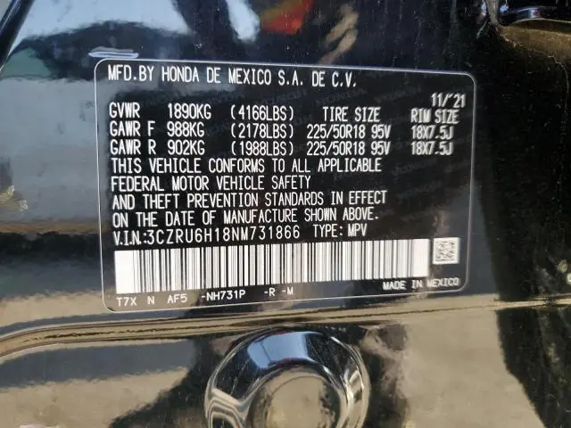 2022 HONDA HR-V SPORT  