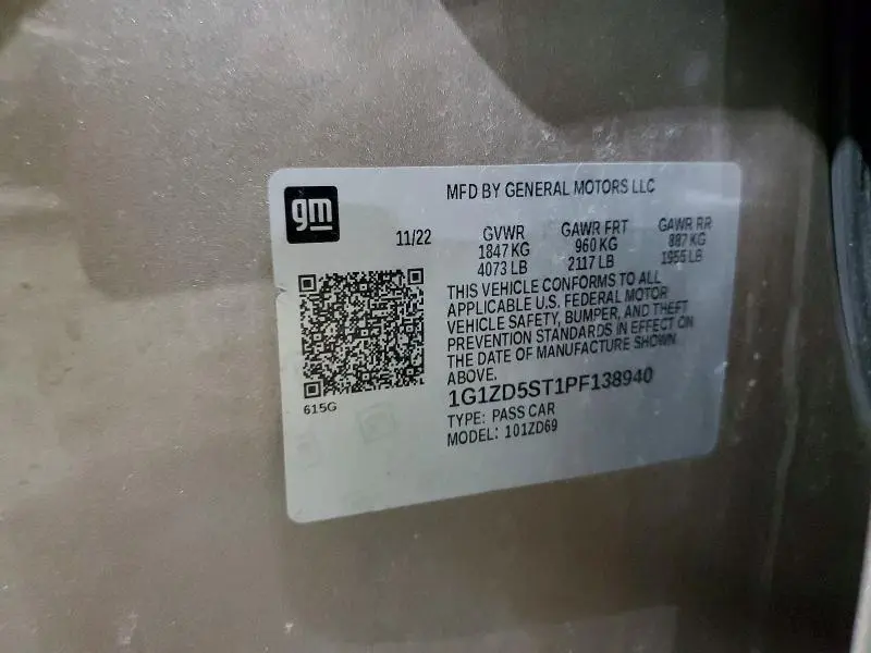 2023 CHEVROLET MALIBU LT  