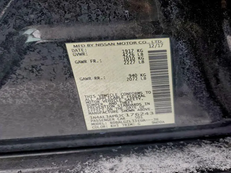 2018 NISSAN ALTIMA 2.5  