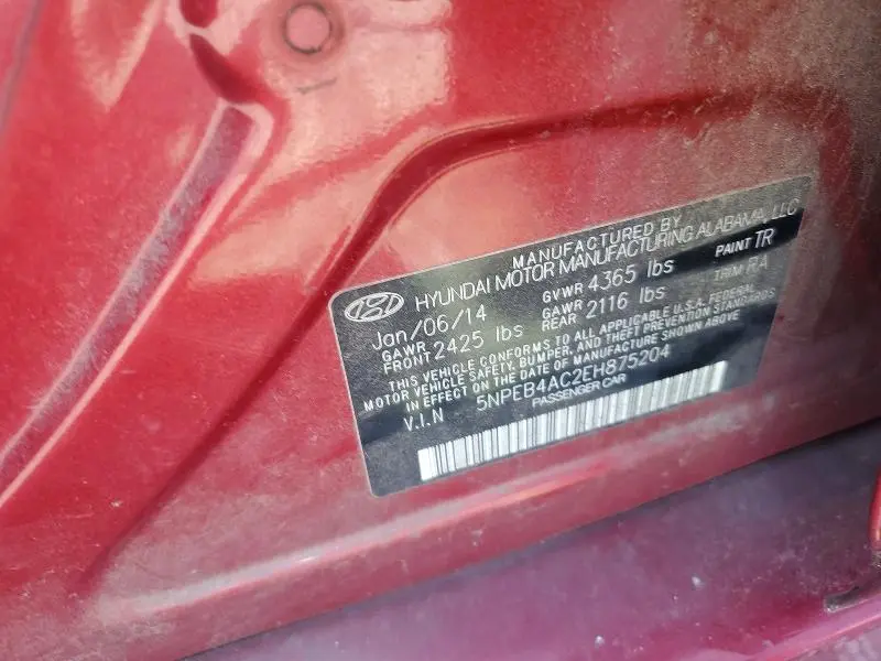 2014 HYUNDAI SONATA GLS  