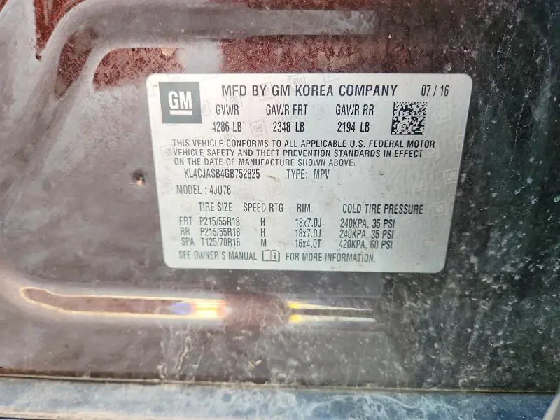2016 BUICK ENCORE   