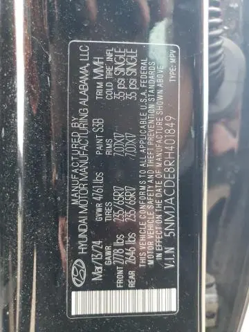 2024 HYUNDAI TUCSON SE  