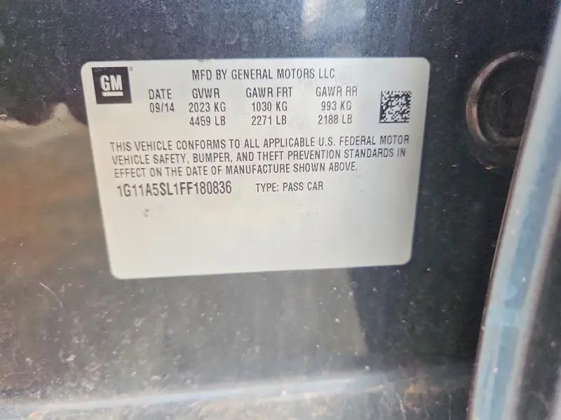 2015 CHEVROLET MALIBU LS  