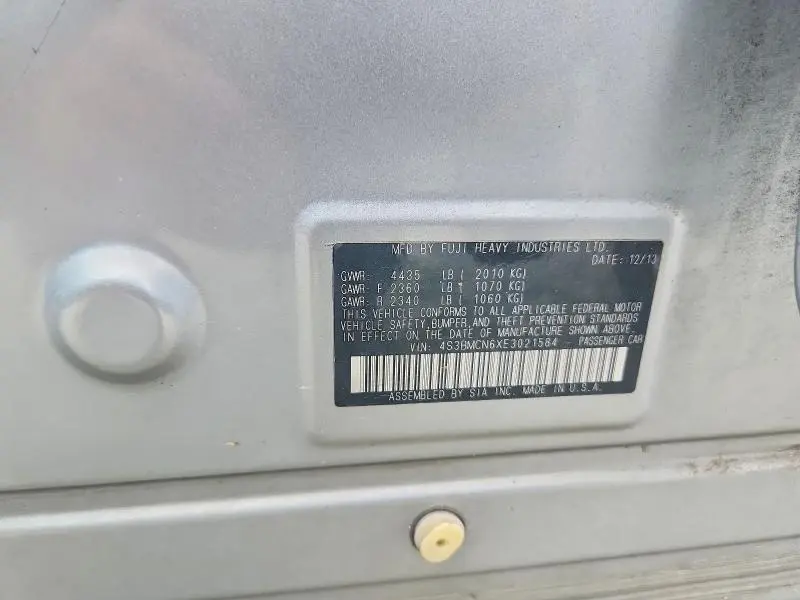 2014 SUBARU LEGACY 2.5I LIMITED  