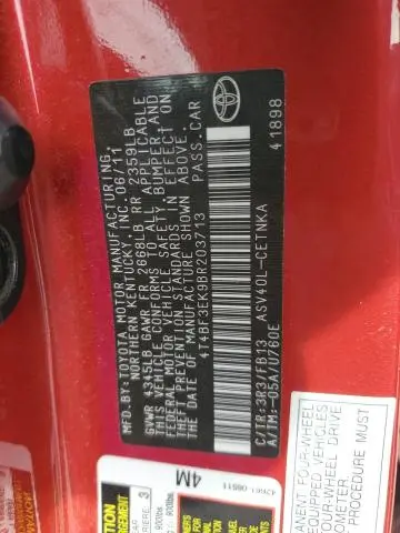 2011 TOYOTA CAMRY BASE  