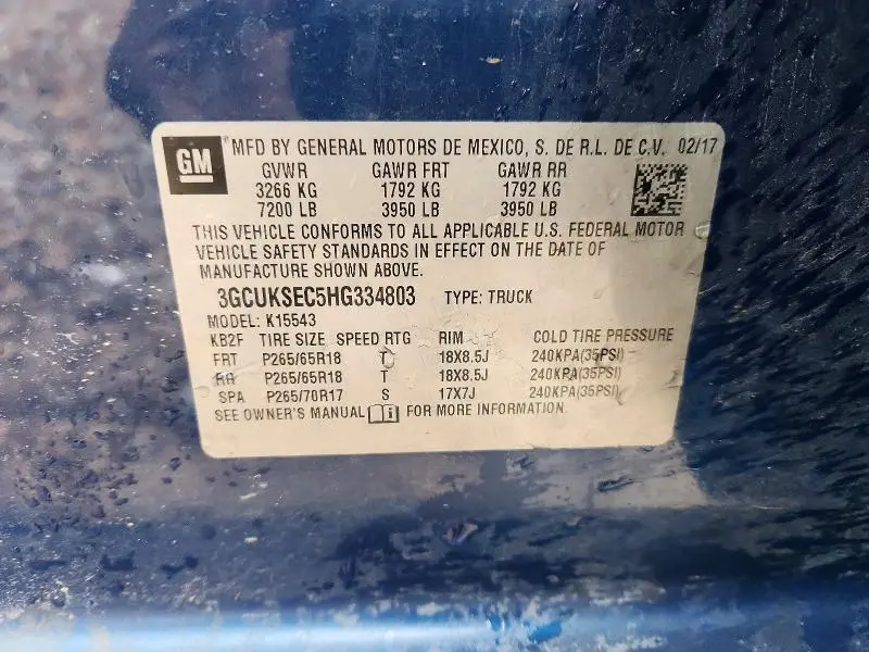 2017 CHEVROLET SILVERADO K1500 LTZ  