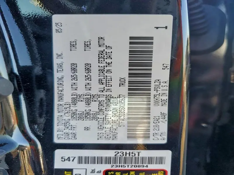 2025 TOYOTA TUNDRA CREWMAX LIMITED  