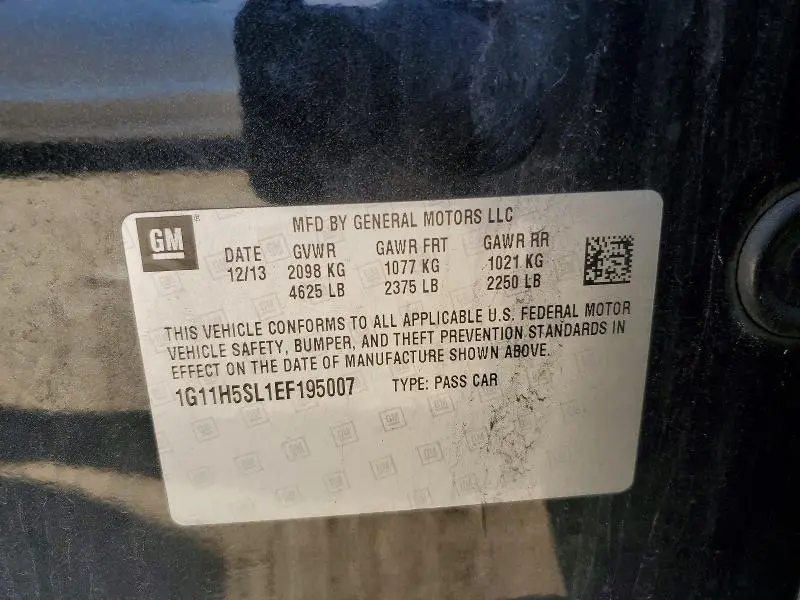 2014 CHEVROLET MALIBU LTZ  