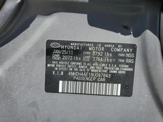 2011 HYUNDAI ELANTRA GLS  