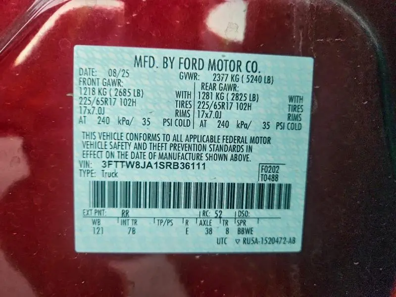 2025 FORD MAVERICK XLT  