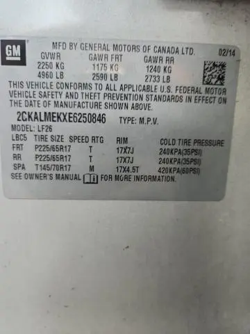 2014 GMC TERRAIN SLE  