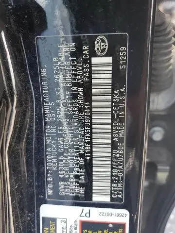 2015 TOYOTA CAMRY LE  