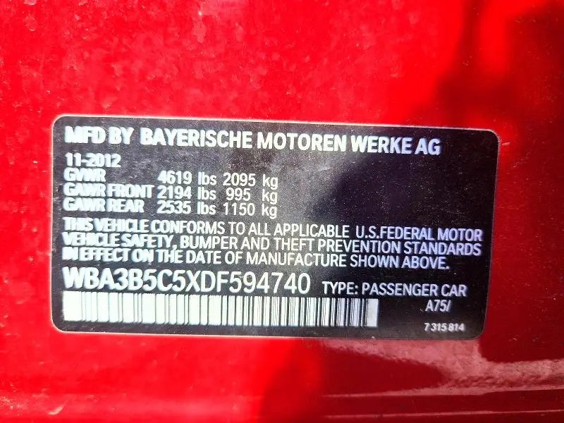 2013 BMW 328 XI SULEV  