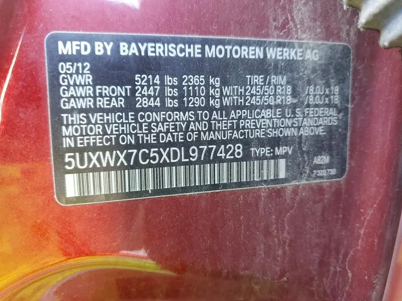 2013 BMW X3 XDRIVE35I  