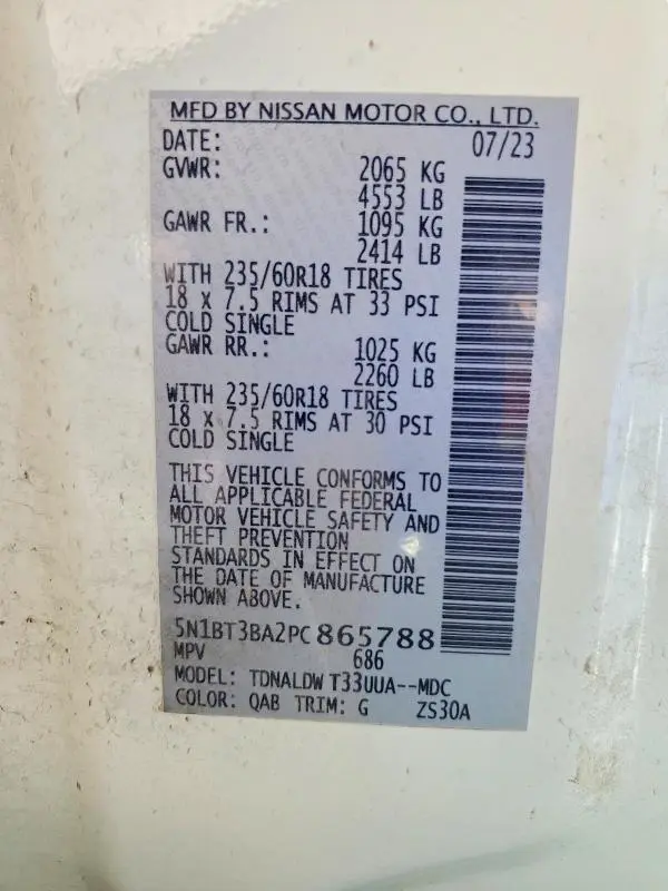 2023 NISSAN ROGUE SV  