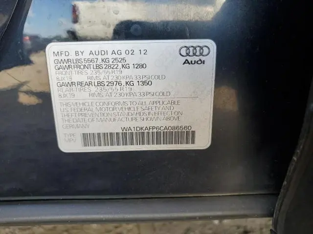 2012 AUDI Q5 PREMIUM PLUS  