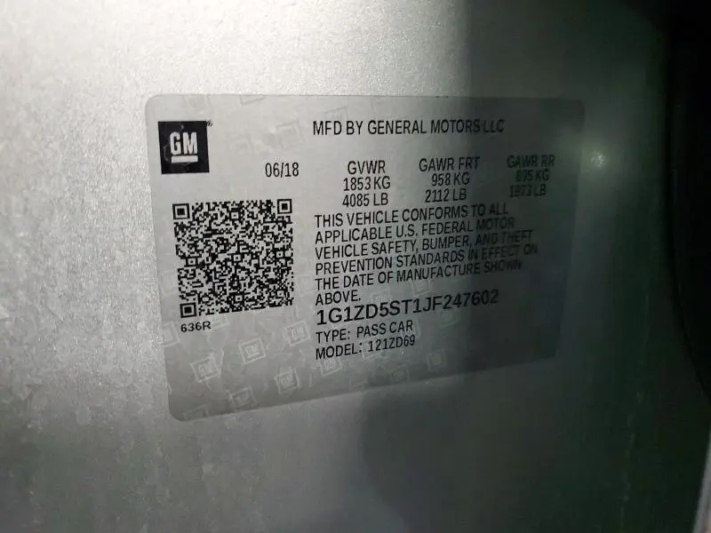 2018 CHEVROLET MALIBU LT  