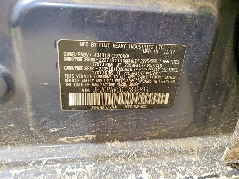 2013 SUBARU XV CROSSTREK 2.0 PREMIUM  