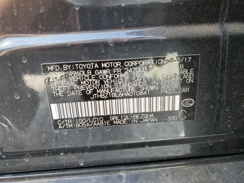 2017 LEXUS GS 350 BASE  