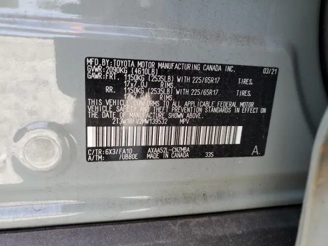 2021 TOYOTA RAV4 XLE  
