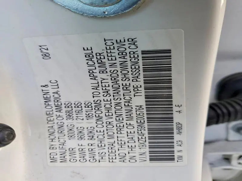 2022 HONDA INSIGHT EX  